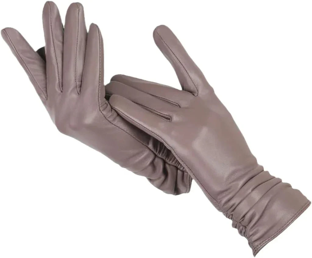 Classic Black Leather Gloves for Men and Women – Warm Winter Accessory 9
