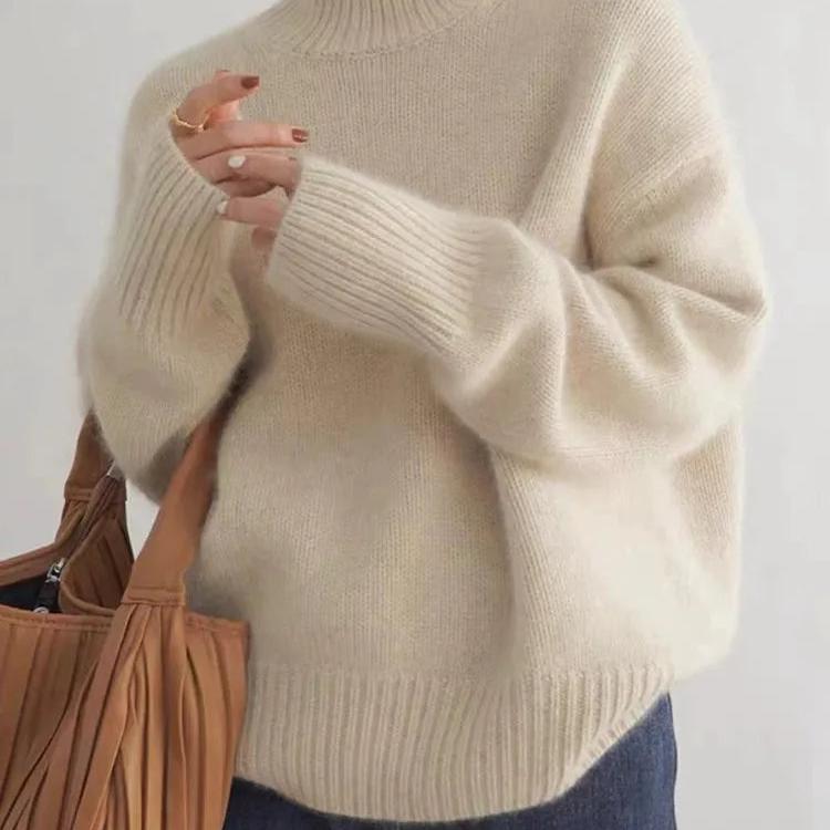 Oversized Turtleneck Jumper Soft-Knit