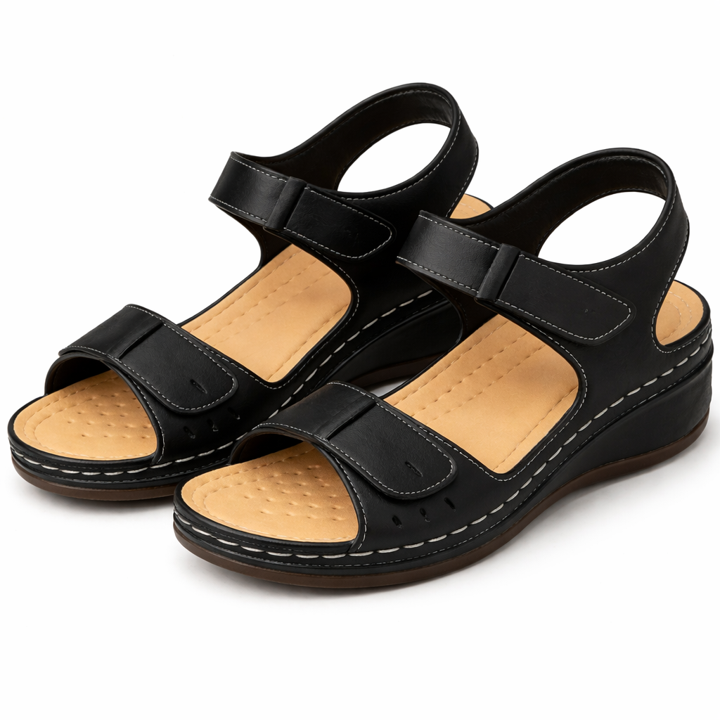 ComfortStride - Comfortable Walking Sandals with Cushioned Footbed & Wedge Heel 5