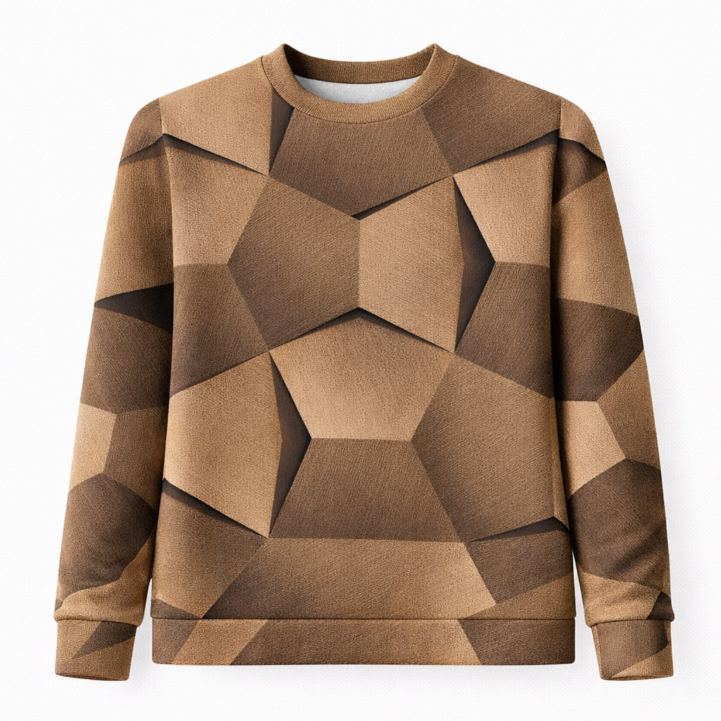 Geometric Print Jumper Lightweight Relaxed