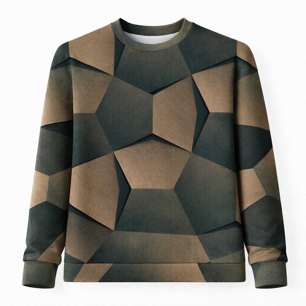 Geometric Print Jumper Lightweight Relaxed