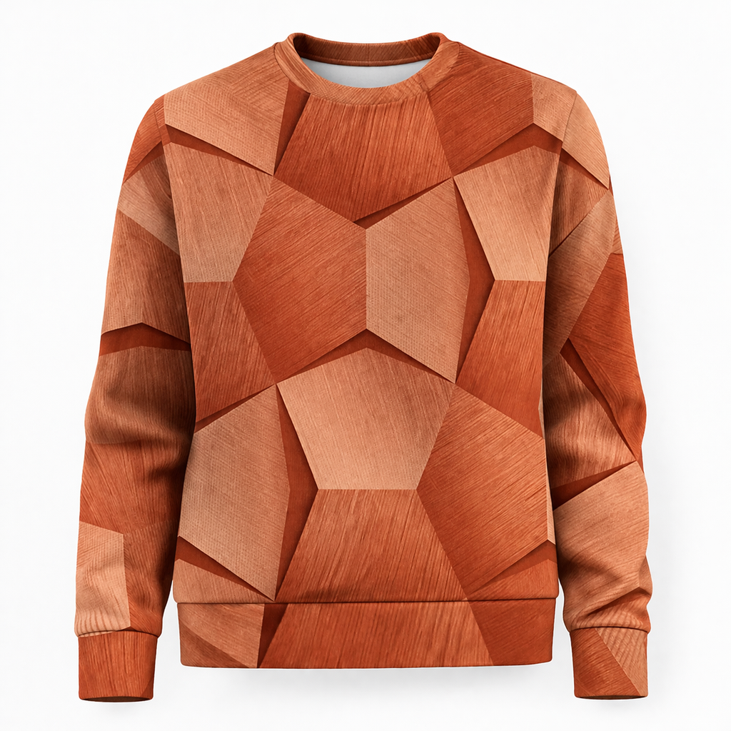 Geometric Print Jumper Lightweight Relaxed