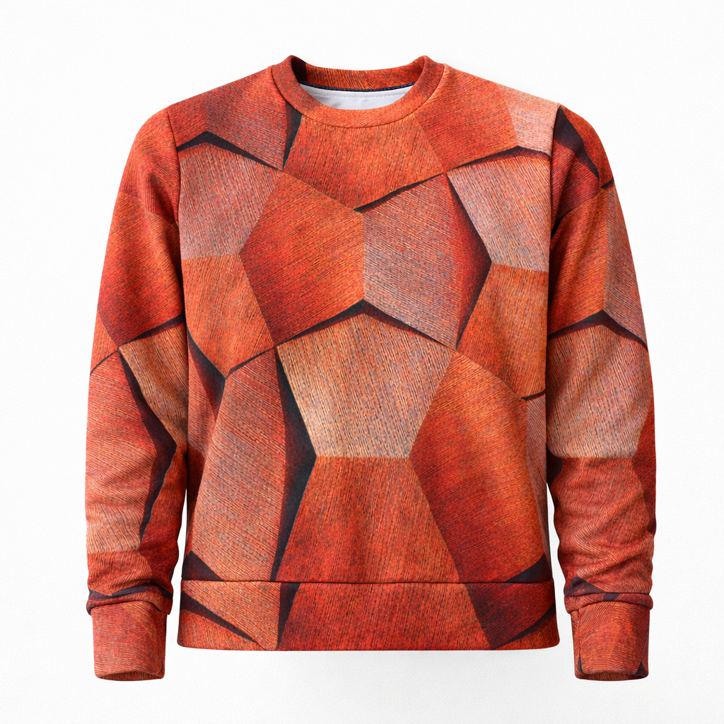 Geometric Print Jumper Lightweight Relaxed