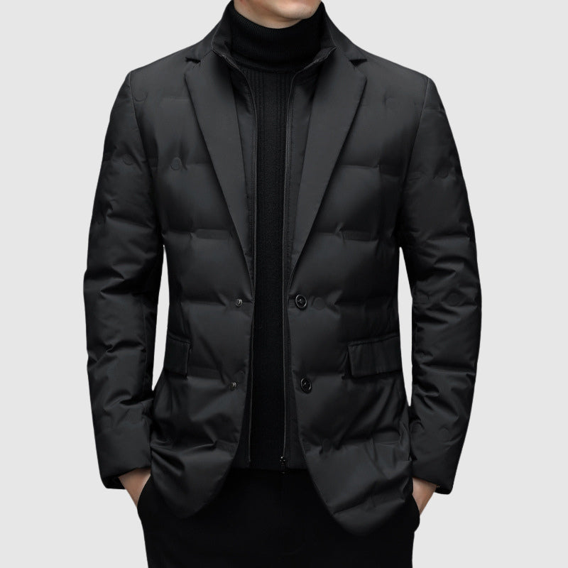 Premium Duvet Jacket with Elegant Lapel Collar