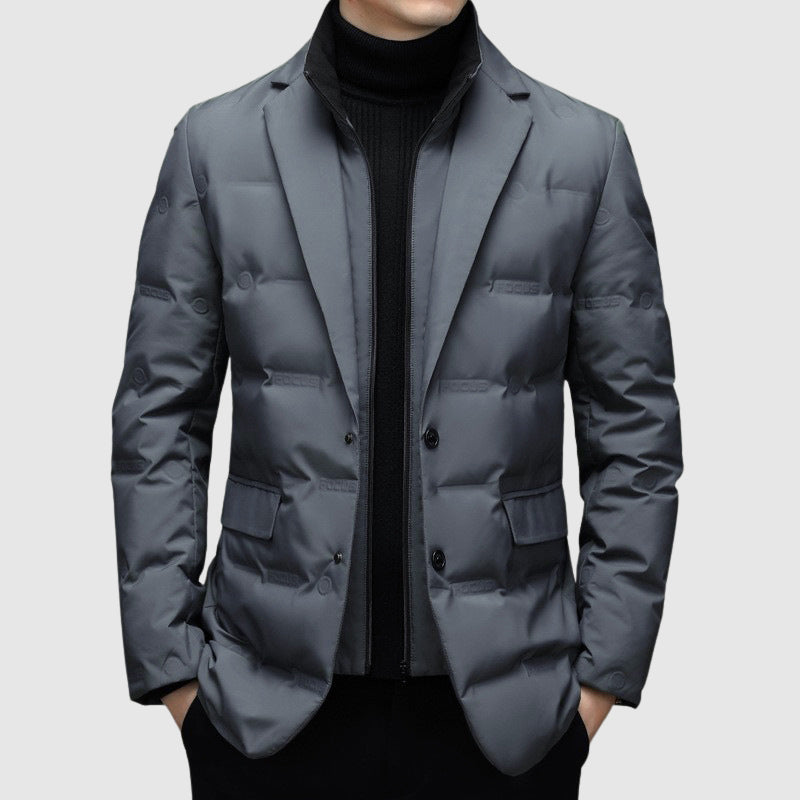 Premium Duvet Jacket with Elegant Lapel Collar