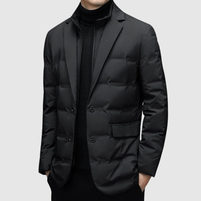 Premium Duvet Jacket with Elegant Lapel Collar