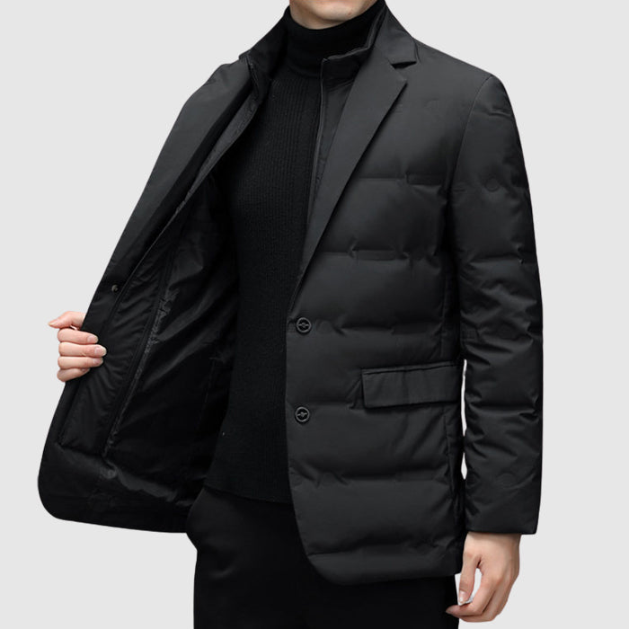 Premium Duvet Jacket with Elegant Lapel Collar