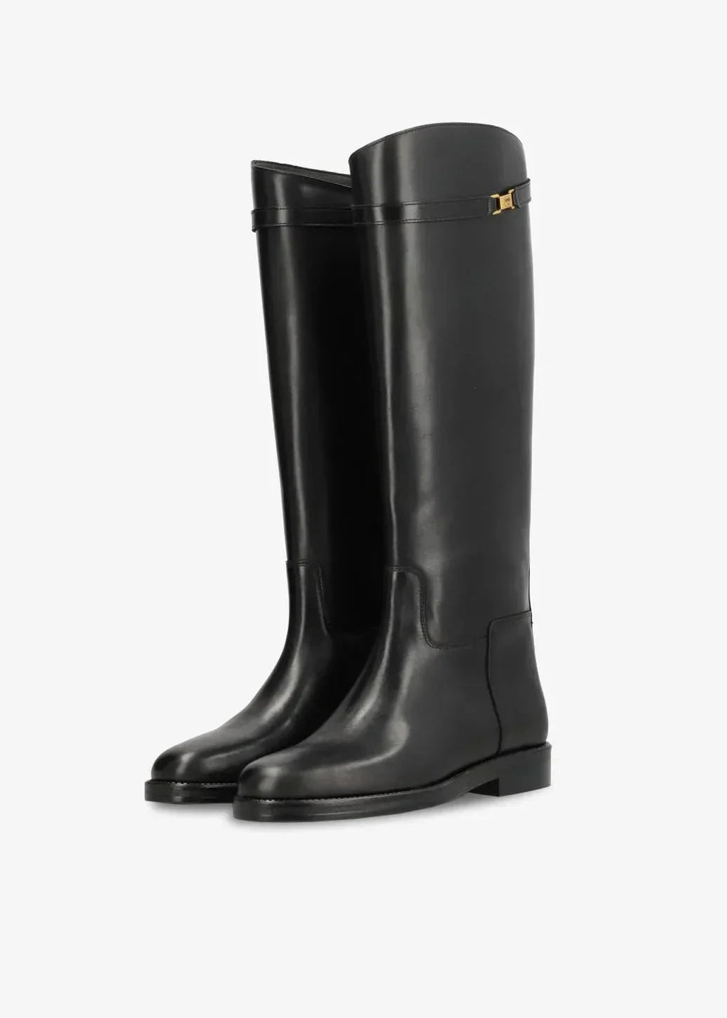 Knee-High Leather Boots Equestrian Silhouette