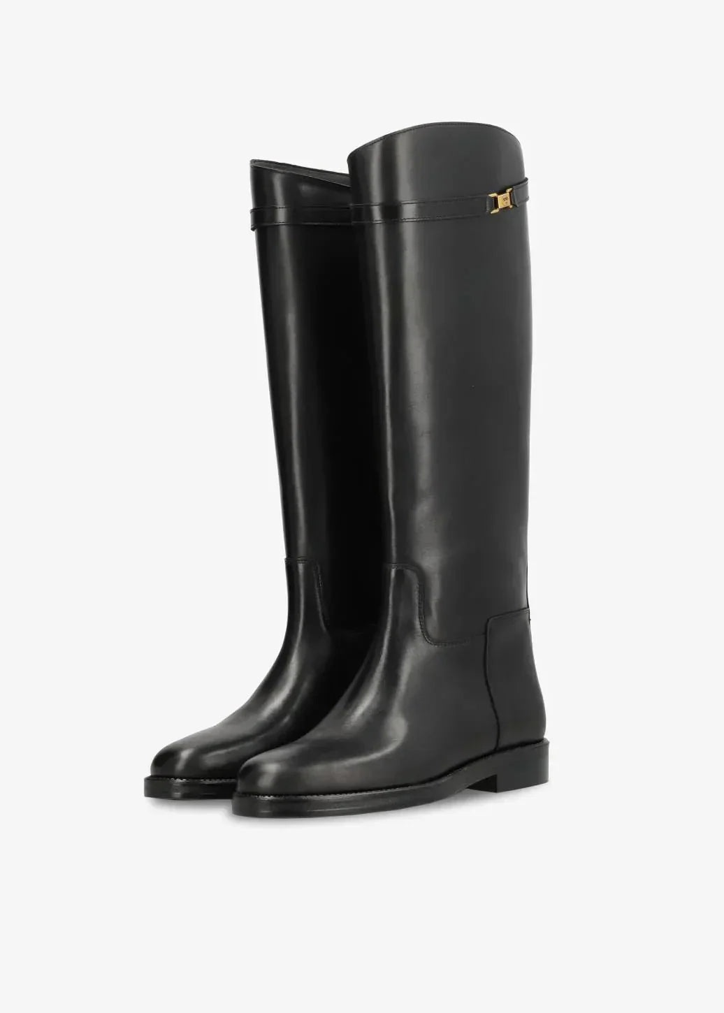 Knee-High Leather Boots Equestrian Silhouette