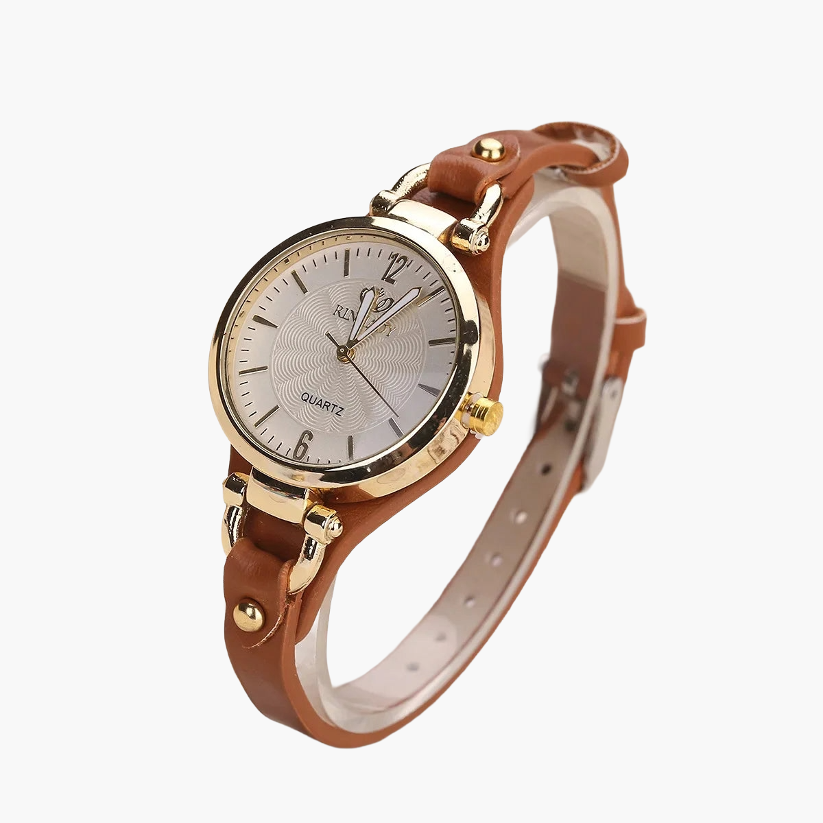Elegant Vintage-Inspired Quartz Wristwatch with Gold-Tone Frame & Adjustable Bracelet 1