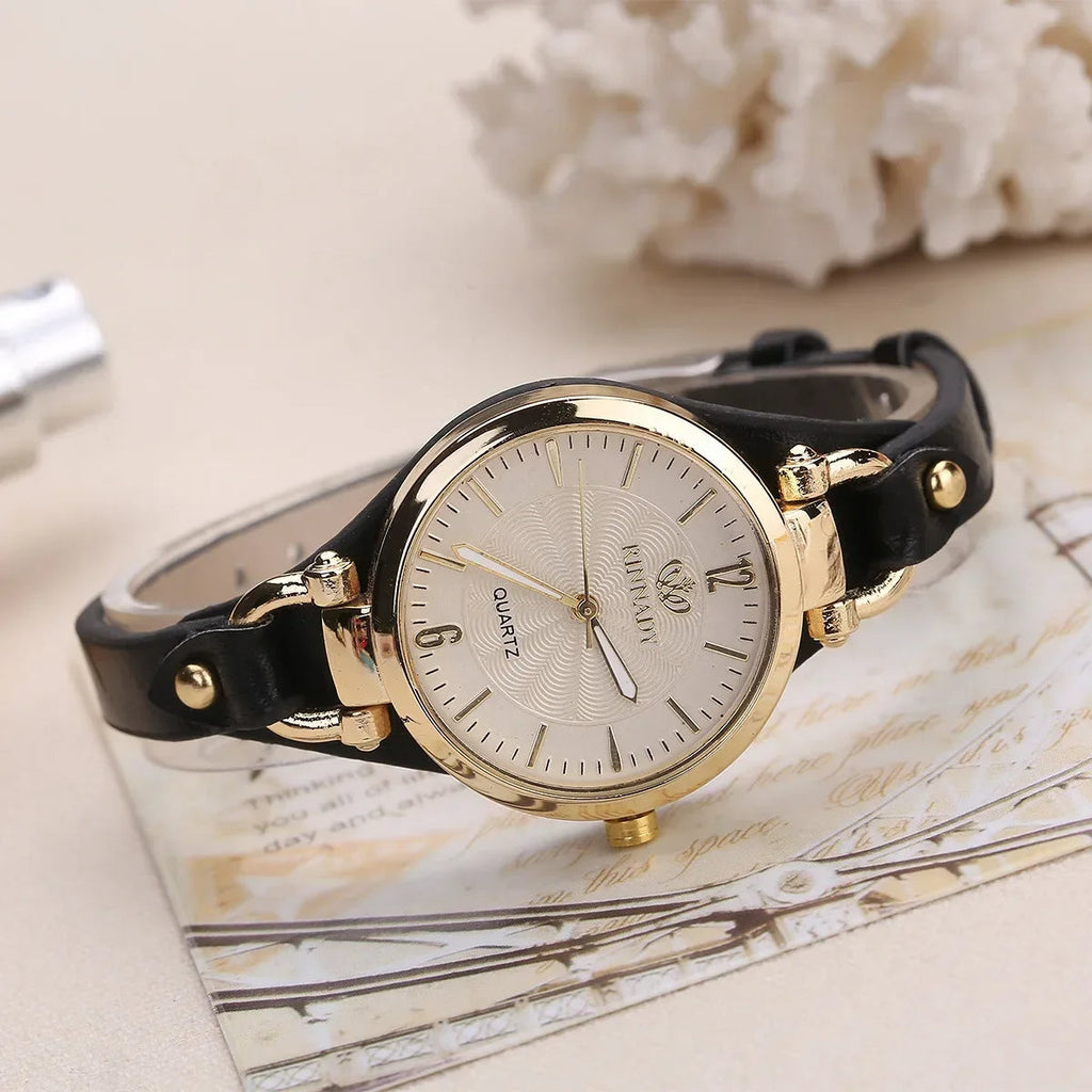 Elegant Vintage-Inspired Quartz Wristwatch with Gold-Tone Frame & Adjustable Bracelet 8