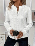 Zip Neck Pullover Soft Comfort