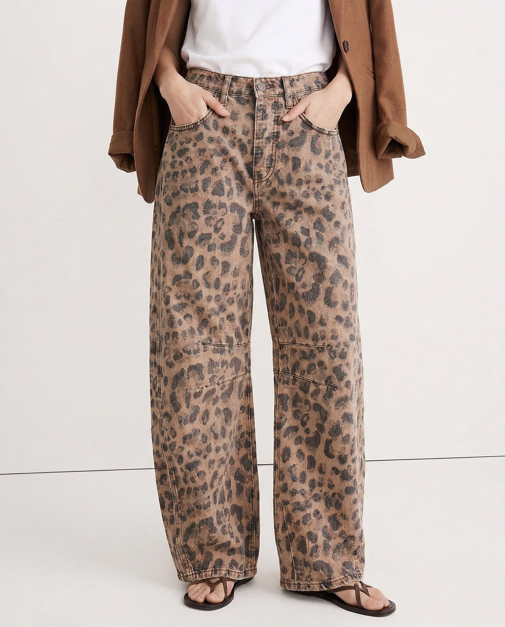 Barrel-Leg Denim Jeans
