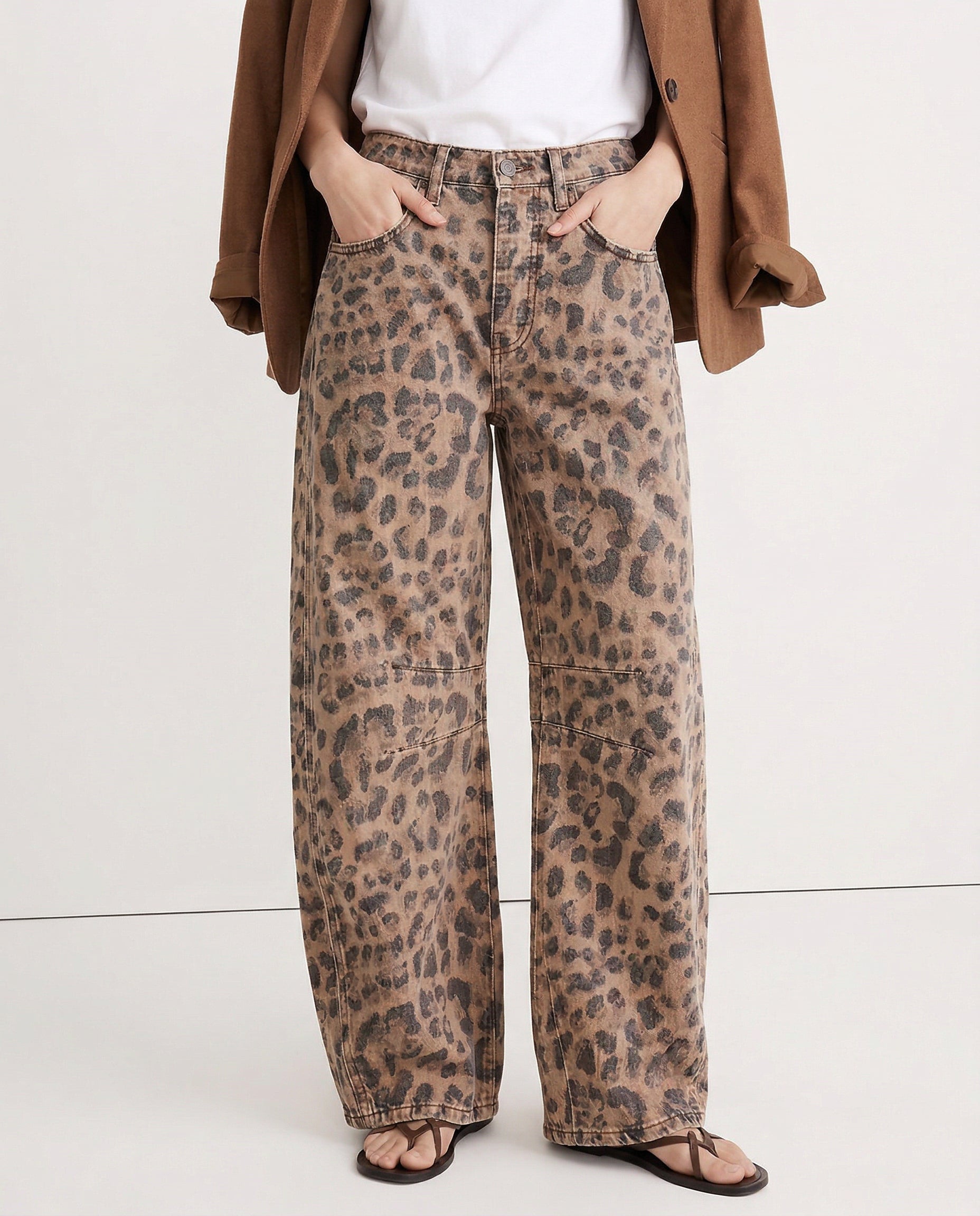 Barrel-Leg Denim Jeans