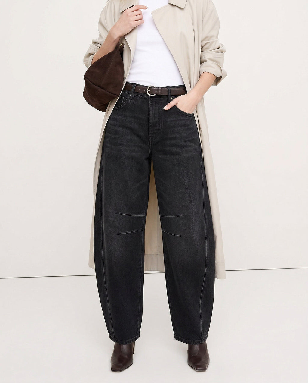 Barrel-Leg Denim Jeans
