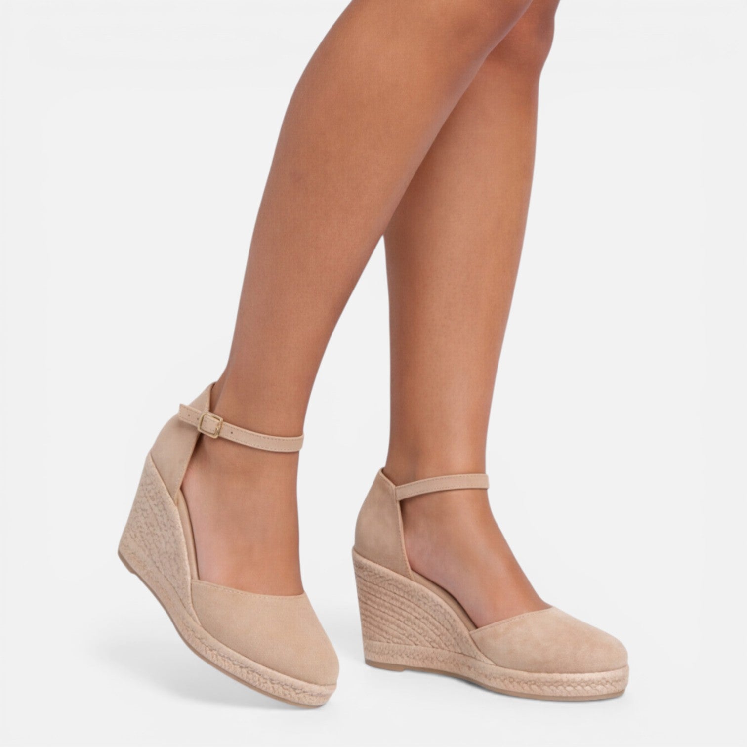 Felorro - Black Wedge Sandals With Adjustable Ankle Strap & Closed Toe Design 5