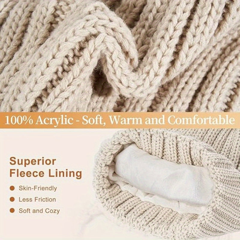 3-Piece Knit Set Hat, Scarf & Gloves