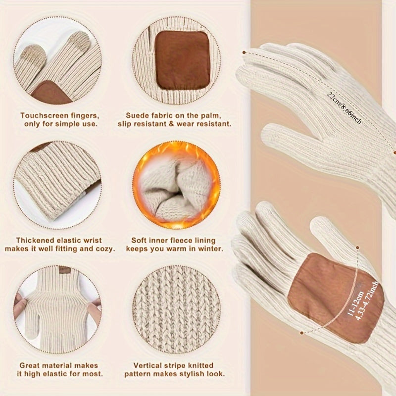 3-Piece Knit Set Hat, Scarf & Gloves
