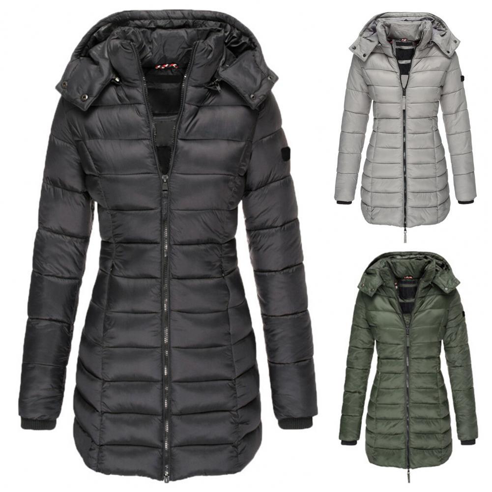 Oversized hooded jacket in army green, front view