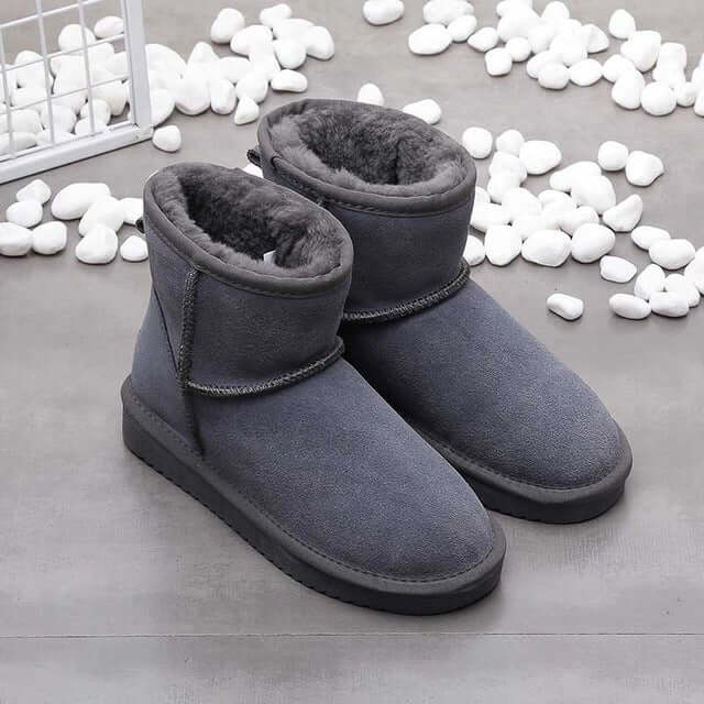 Ankle Boots Suede-Look Warm Lined Insole