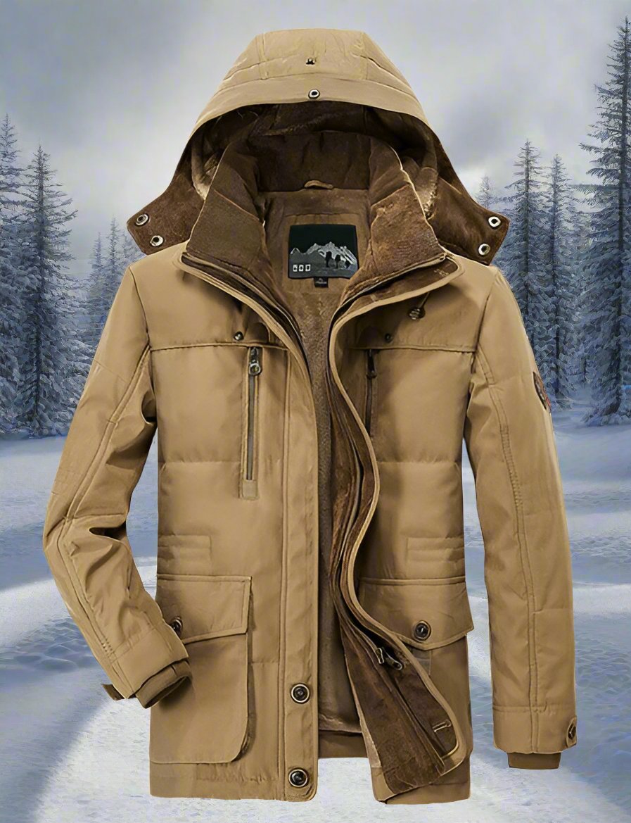 Winter Jacket Detachable Hood Faux Fur Lining
