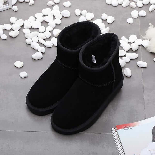 Ankle Boots Suede-Look Warm Lined Insole