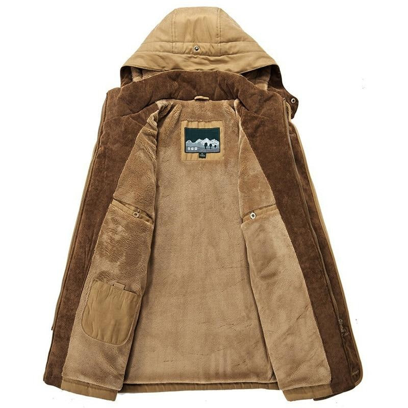 Winter Jacket Detachable Hood Faux Fur Lining