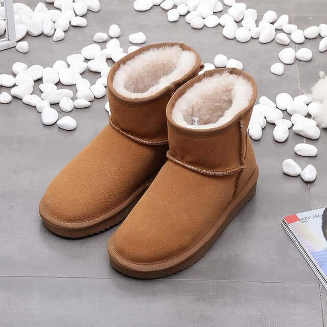 Ankle Boots Suede-Look Warm Lined Insole
