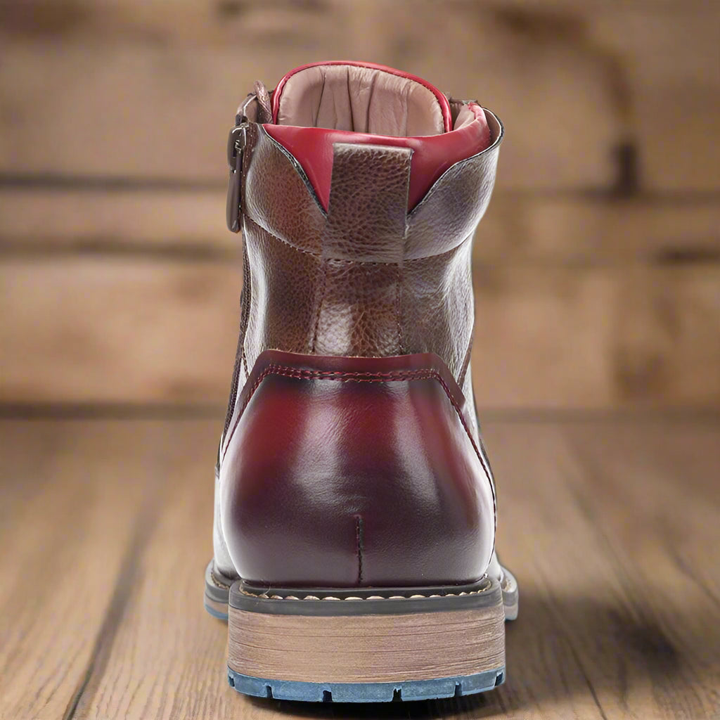 Boots Lace Up Side Zip Classic