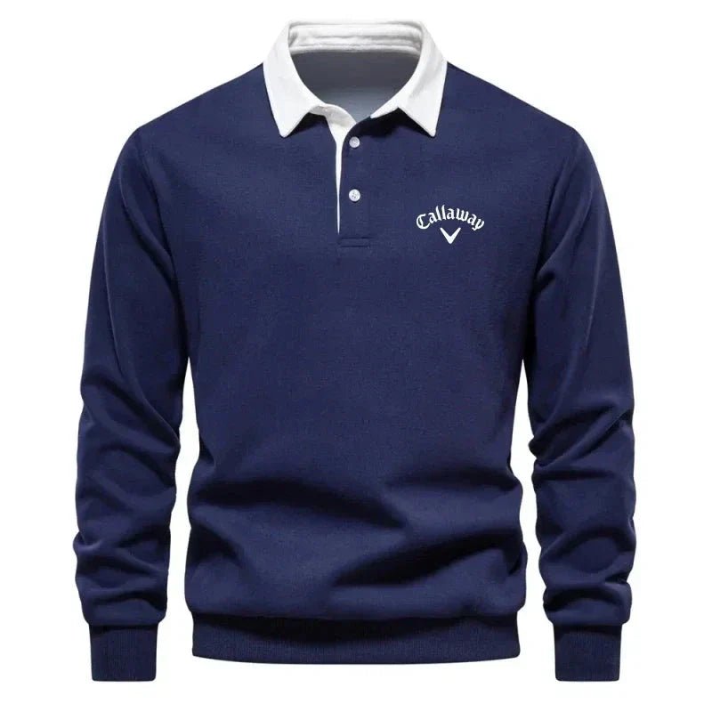 Polo Jumper Contrast Collar Slim Fit