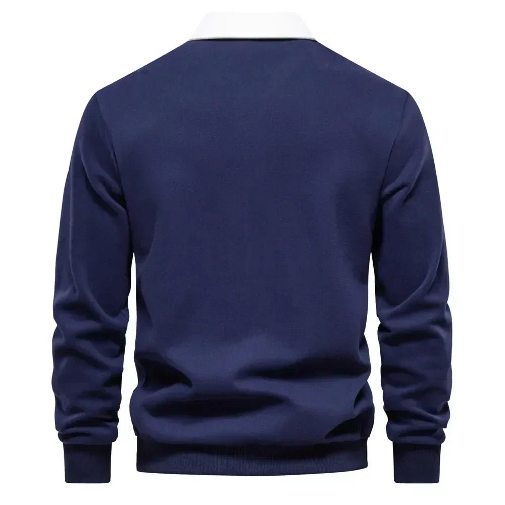 Polo Jumper Contrast Collar Slim Fit