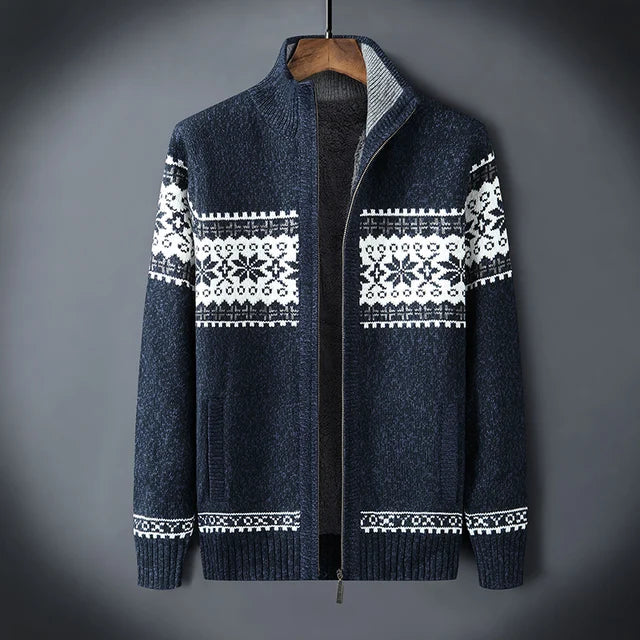 Fleece Jumper Winter Pattern High Collar