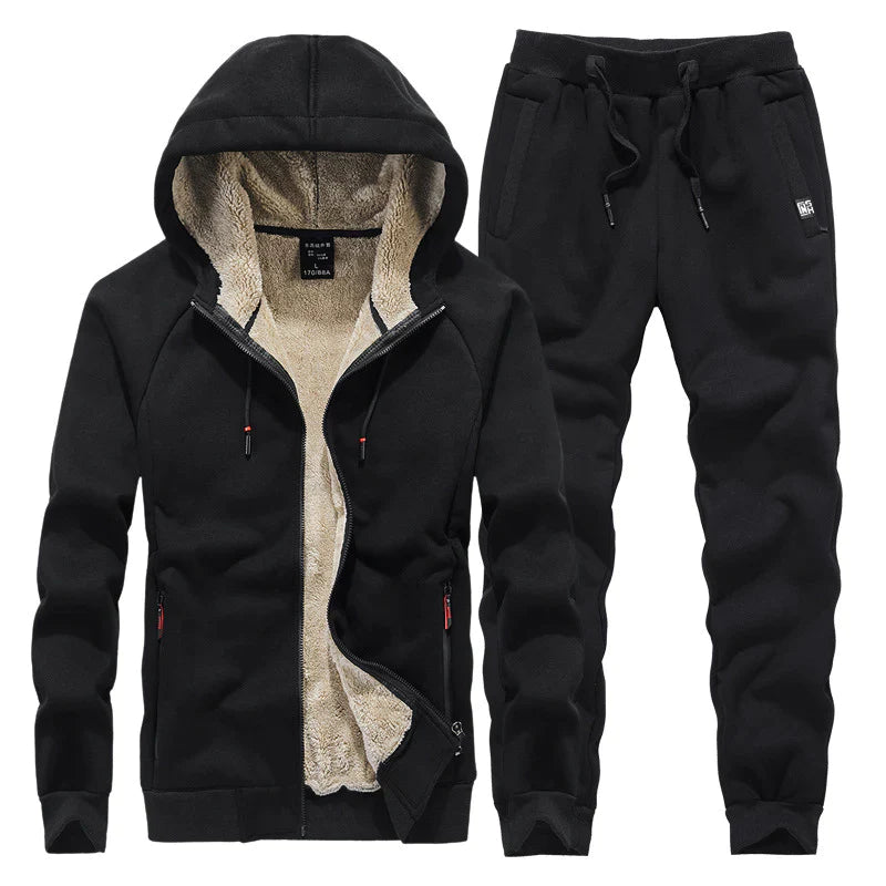 Tracksuit Fleece Lined Hooded Two Piece