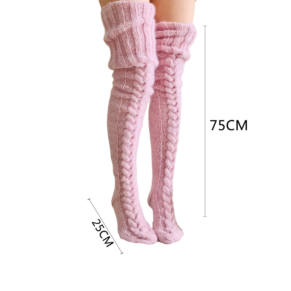 Over Knee Socks Wool Blend Warm Knit