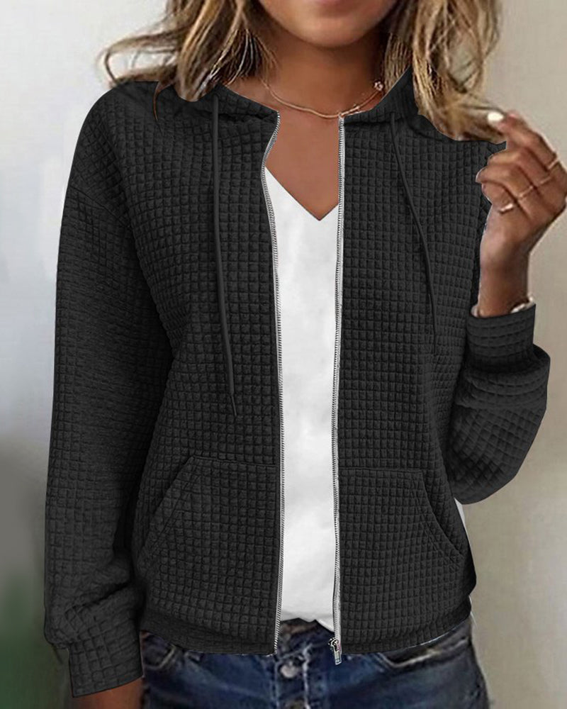 Hooded Gilet Zip Front Pockets Everyday