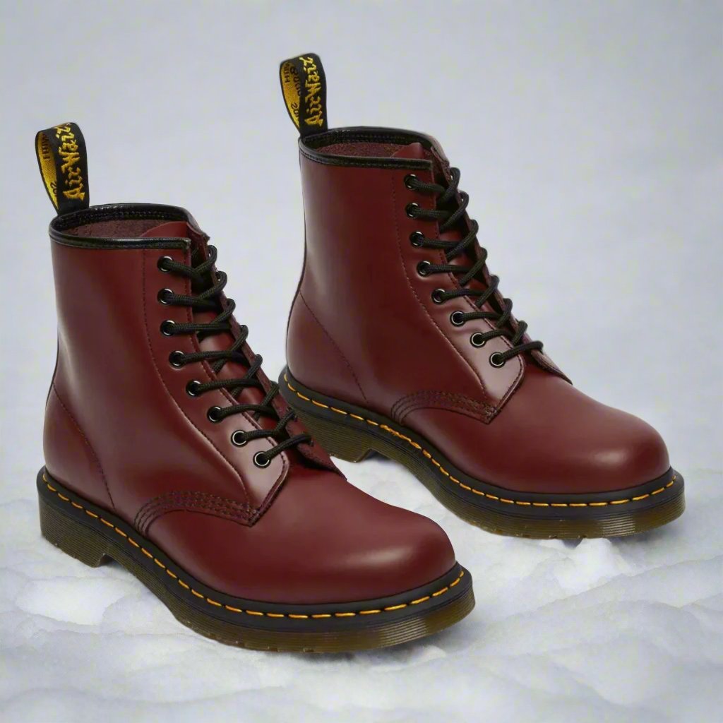 Lace Up Boots Leather-Look Padded Insole