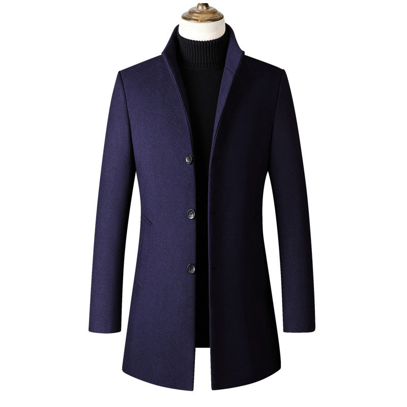Single Breasted Overcoat Classic Collar Tailored
