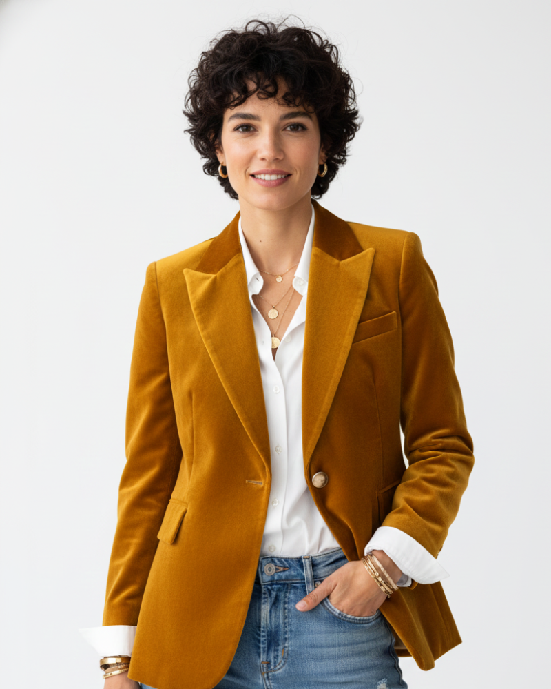 Velvet Tailored Blazer