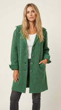 Long Coat Notch Collar Casual