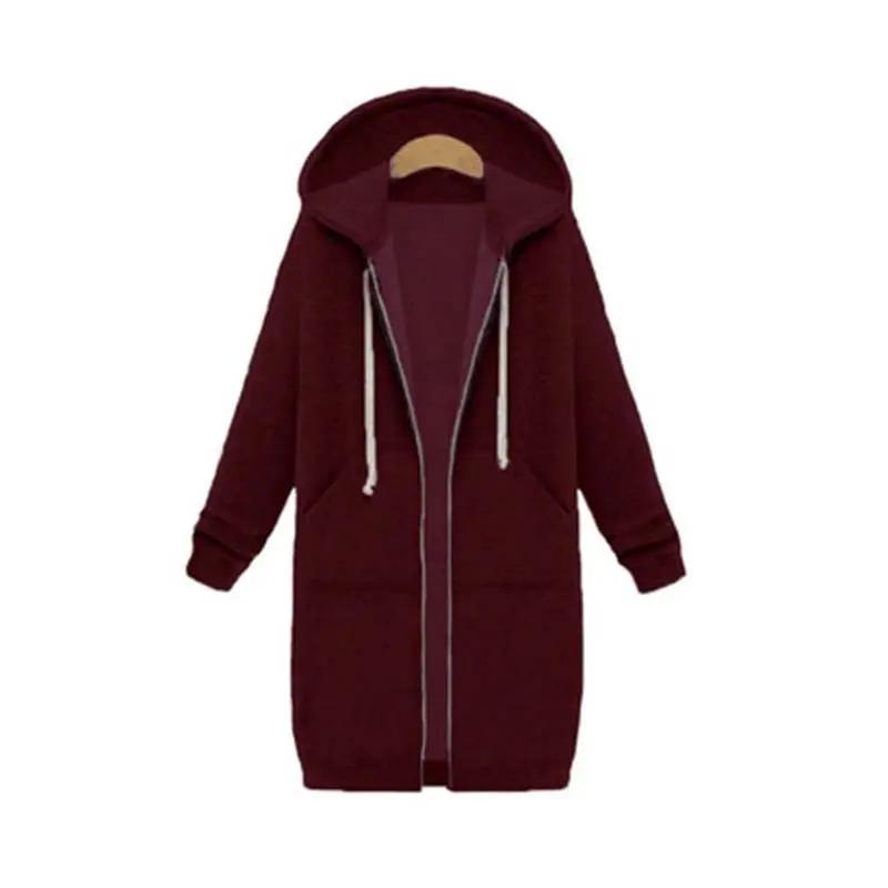 Hoodie Longline Full Zip Patch Pockets