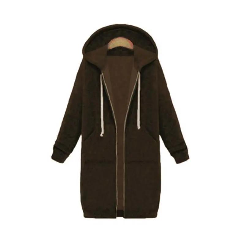 Hoodie Longline Full Zip Patch Pockets