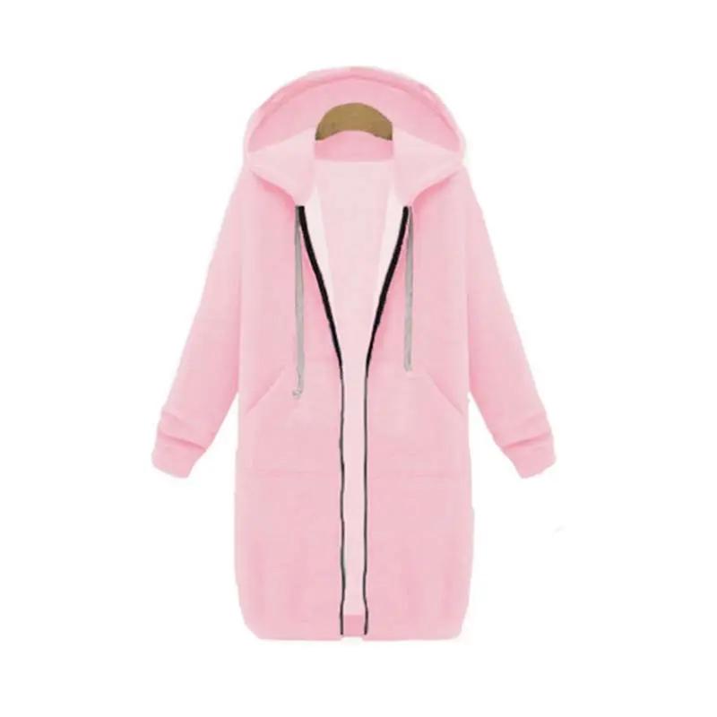 Hoodie Longline Full Zip Patch Pockets