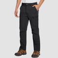Ripstop hiking trousers with six pockets in khaki, front view