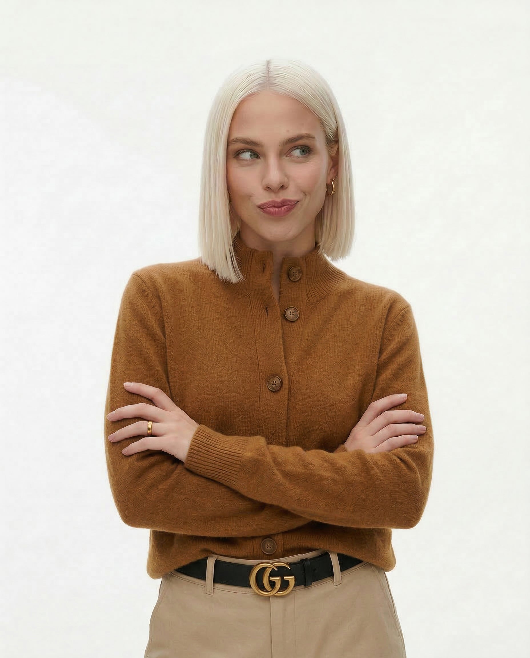 Cashmere Blend Cardigan Sweater