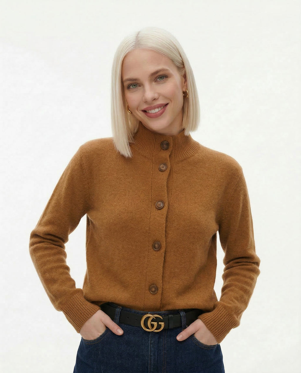 Cashmere Blend Cardigan Sweater