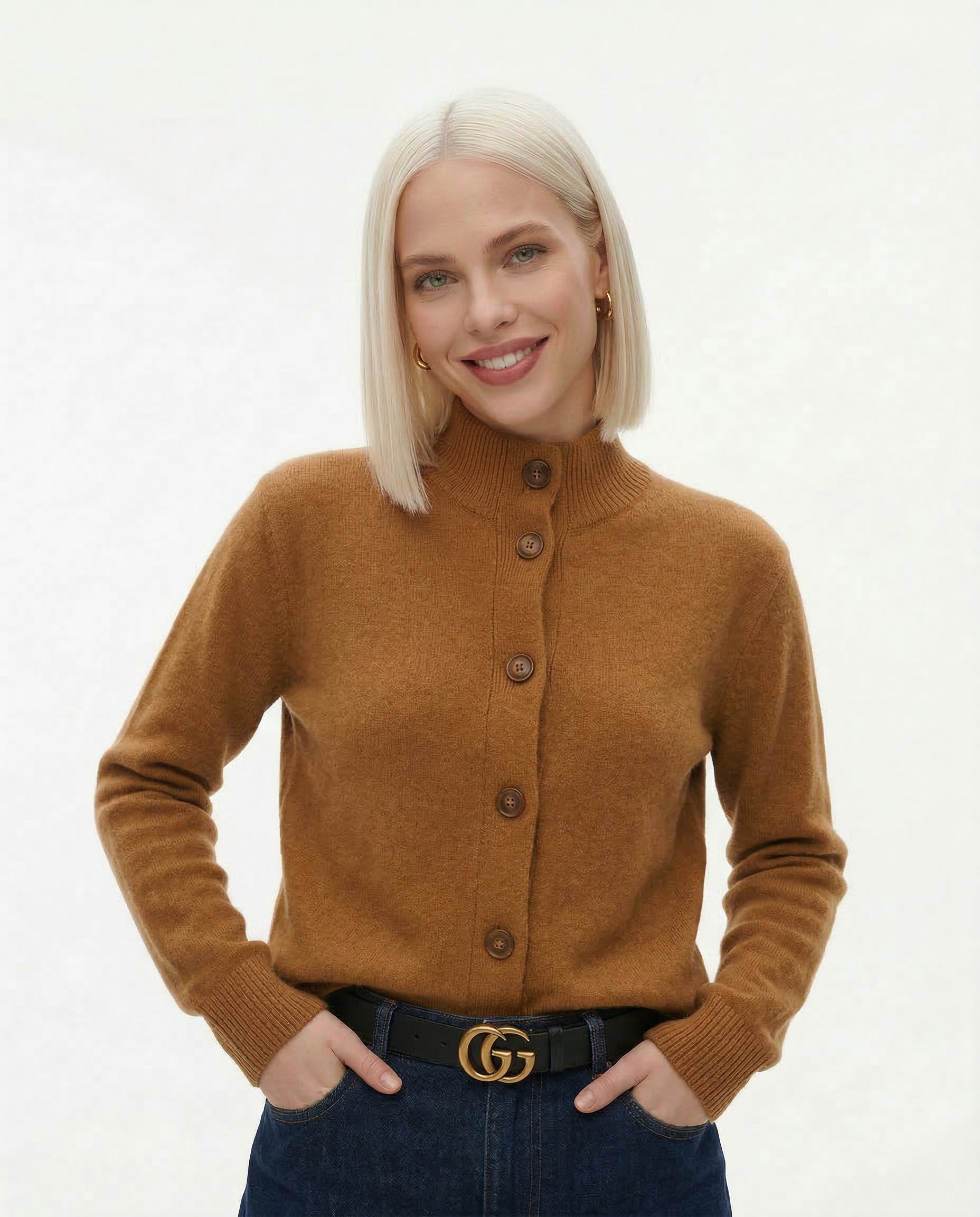 Cashmere Blend Cardigan Sweater