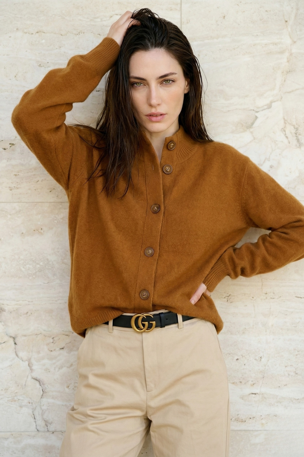 Cashmere Blend Cardigan Sweater