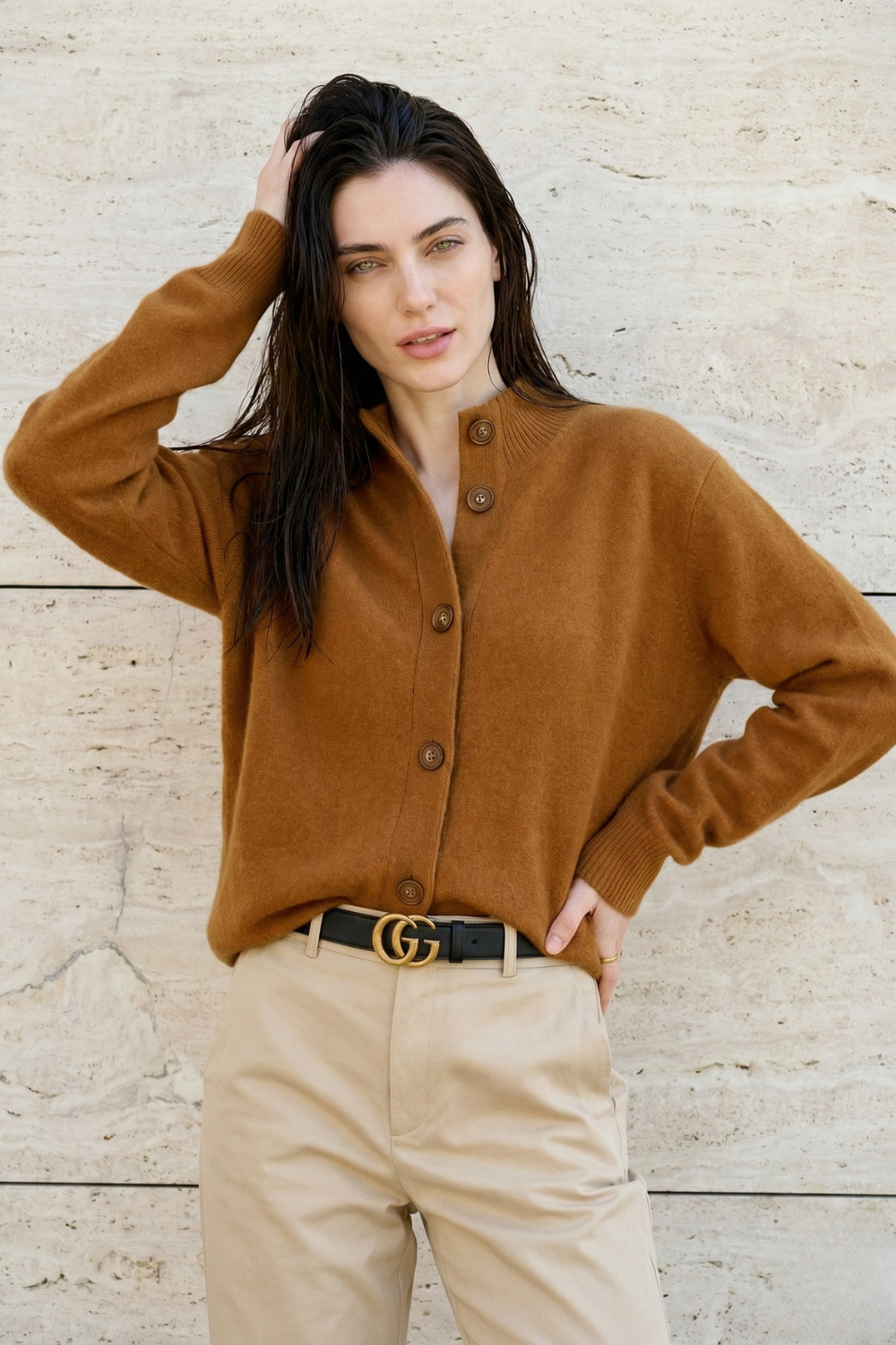 Cashmere Blend Cardigan Sweater
