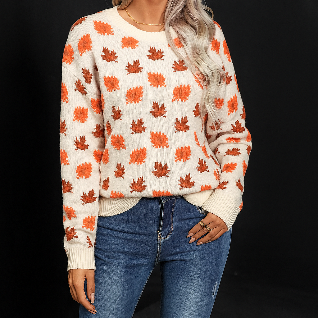 Maple Leaf Brushed Knit Jumper