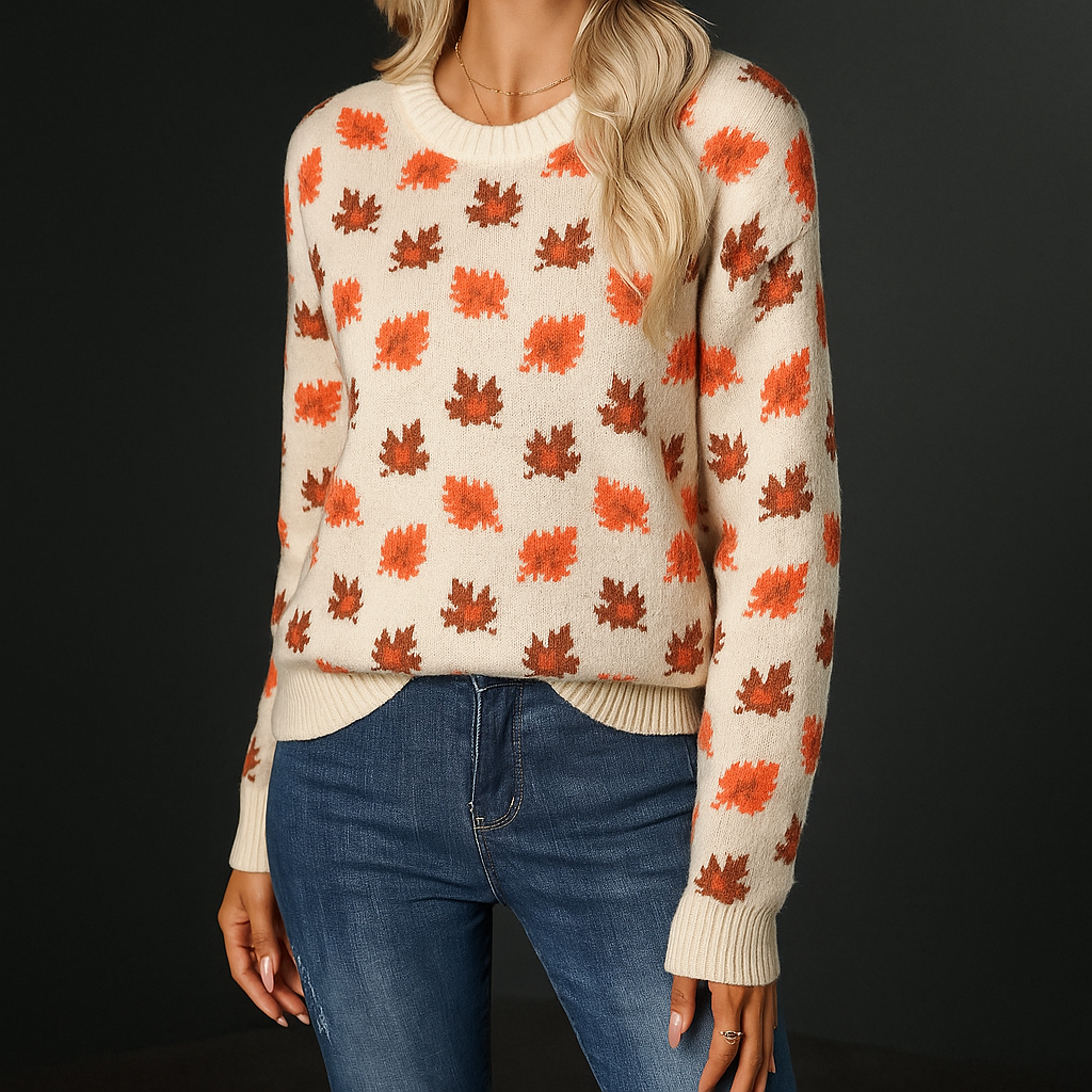 Maple Leaf Brushed Knit Jumper